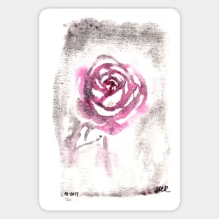 red red watercolor rose Sticker